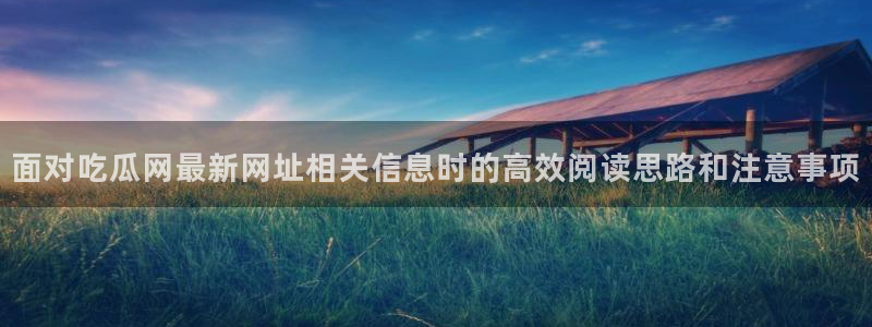 吃瓜视频在线观看:面对吃瓜网最新网址相关信息时的高效阅读思路和注意事项